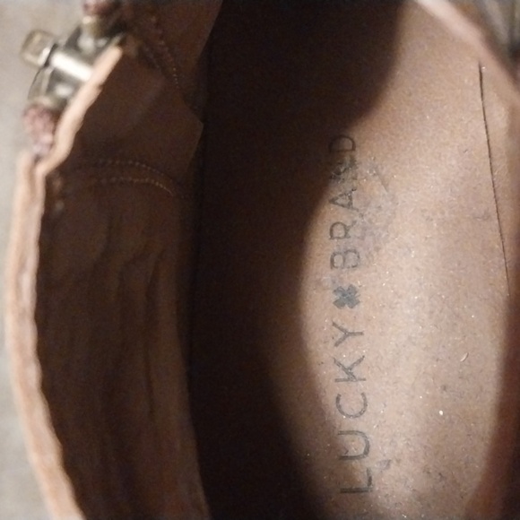 Lucky Brand Basel Leather Double Zip Bootie Women’s Size 7.5W Toffee - Picture 7 of 7